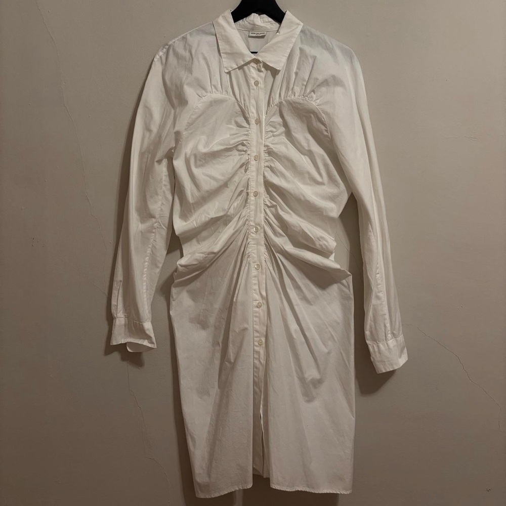 Dries Van Noten Ruched Shirt Dress